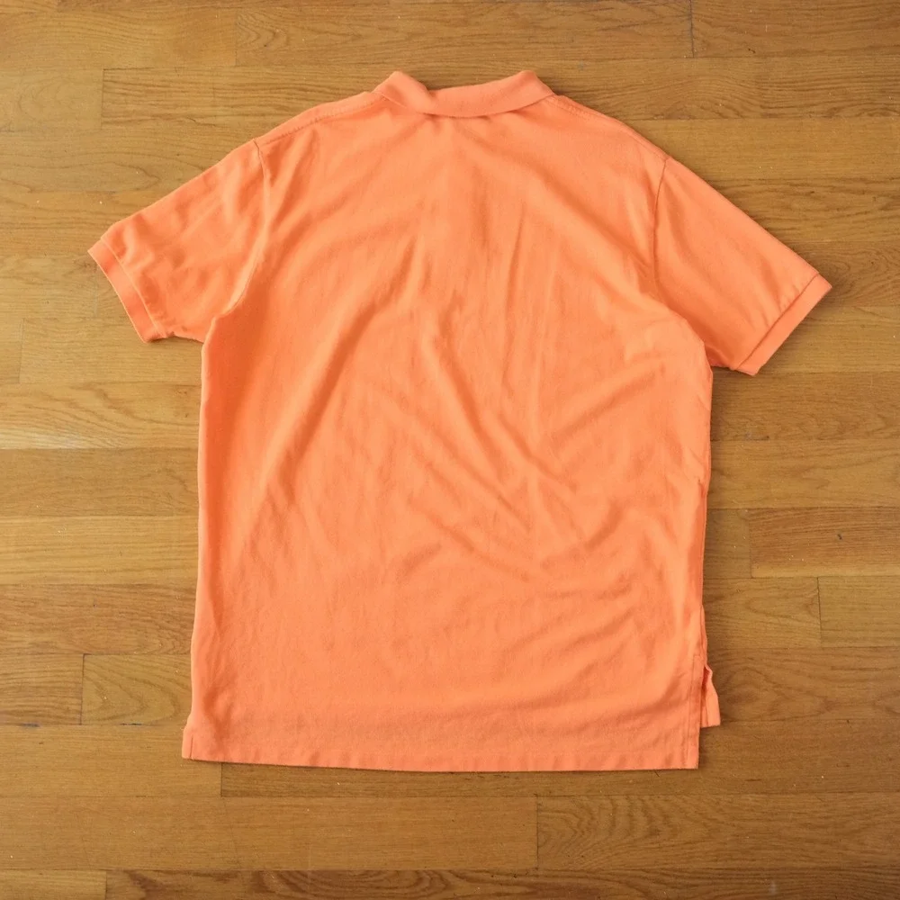 Polo Ralph Lauren Polo Shirt Mens Orange Green Pony Preppy XL Classic Fit